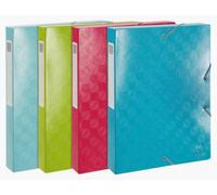 EXACOMPTA Carpeta de Proyectos A4 Cartulina Lustrada con Goma Set de 8