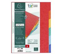 Exacompta Juego de separadores Colorspan 1406E 6 posiciones cartulina lustrada DIN A4 colores vivos
