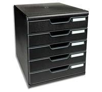 Exacompta Ecoblack A4+ - Modulo con 5 cajones, color negro