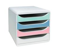 Fichero cajones de sobremesa exacompta autentik din a4+ plastico reciclado 4 cajones colores surtidos - 310303D