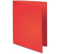Exacompta - 160012E - Pack de 100 subcarpetas FLASH rígidas 220 g/m2 en colores vivos - 100% reciclado y certificado Blue Angel - dimensiones 24x32 cm para formato A4 - color rojo