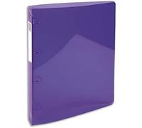 Exacompta Iderama 51771e archivador de polipropileno transparente (4 anillos de 3 cm ancho de 4 cm 32 x 26,8 cm) protectora, color morado