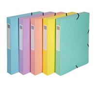 Exacompta - juego de 8 cajas elásticas para archivar aquarel, varios