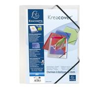 Exacompta Kreacover - Pack de 5 carpetas con gomas y 3 solapas, 24 x 32 cm, transparente
