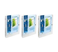 EXACOMPTA Lot de 3 Boites de classement KREACOVER en polypropylene 7/10ème, coloris blanc