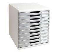 Exacompta - Mueble archivador con 10 cajones, color gris