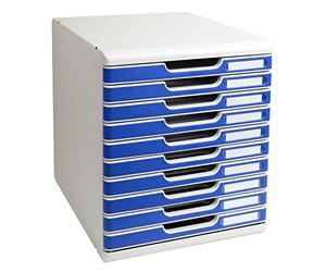 Exacompta - Mueble archivador con 10 cajones, color gris