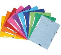 EXACOMPTA Pack de 25 Carpetas A5 de Cartón con Gomas y Solapas, Colores Surtidos
