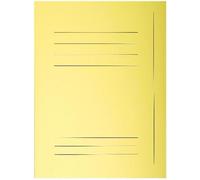 Exacompta, paquete de 50 fundas para documentos impresas, con 3 solapas, modelo SUPER 210, tamaño 24x32 cm, color amarillo (Canario), referencia 235005E