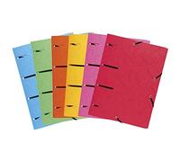 Exacompta Punchy - Pack de 25 carpetas con gomas y 3 solapas perforadas, 24 x 32 cm