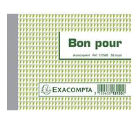 Exacompta - Ref. 13150E - 1 Manifold BUENO PARA - 50 hojas numeradas y autocopiantes en 2 ejemplares (1 original + 1 copia) - Formato 105 x 135 mm - Certificado FSC - Fabricado en Francia