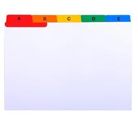 Exacompta - Ref. 13997E - Caja de 10 separadores para caja de enchufes, impresos de la A a la Z, tarjeta blanca, 160 g, 25 compartimentos, A6, color blanco