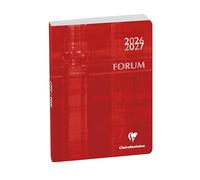 Exacompta - Ref. 184075E - 1 Agenda Forum Métric 12 x 17 cm Diario Agosto 2025 a Julio 2026 - Rojo