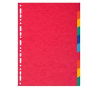Exacompta - Ref. 2110E - Caja de 25 separadores de tarjetas de colores vivos reciclados de 220 g/m2 con 10 fichas neutras - Tamaño máximo A4 - Tamaño 24,5 x 29,7 cm