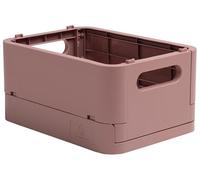 EXACOMPTA - Ref. 27038D - 1 caja plegable, casillero, caja de almacenamiento multiusos SMARTCASE - Se entrega plana, dimensiones no plegadas: Prof.18,8 x 13,8 x 9,5 cm - Color viejo rosa