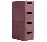 Exacompta - Ref. 27138D SMARTCASE - Cartón de 4 cajas plegables, taquillas, multiusos - Se envían en plano, dimensiones no plegadas: Prof.27,6 x anchura, 18,8 x Alto.12 cm - Rosa vieja