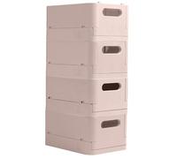Exacompta - Ref. 27231D - Cartón de 4 cajas plegables, taquillas, multiusos SMARTCASE - Se envían en plano, dimensiones no plegadas: Prof.37,5 x anchura, 27,5 x Alto, 16,3 cm - Nude