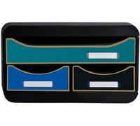 Exacompta - Ref. 311505D SMALL-BOX mini 3 cajones Neo Deco - 1 cajón para documentos en formato A4+ - 2 cajones finos para accesorios pequeños, bolígrafos, notas, dimensiones 34,7 x 27,8 x 13,5 cm
