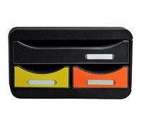 Exacompta - Ref. 311798D SMALL-BOX MINI 3 cajones - 1 cajón para documentos en formato A4+ - 2 cajones finos para utensilios pequeños - dimensiones 347 x 278 x 130 mm - Arlequin