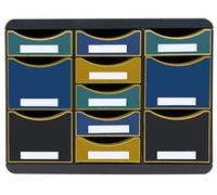 EXACOMPTA - Ref. 313505D STORE-BOX multi Neo Deco - 1 cajón para guardar pequeños y grandes utensilios de oficina - Dimensiones exteriores: profundidad 27 x 35,5 x altura 27,1 cm