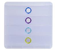 Exacompta - Ref. 314399D - CAJA POP-BOX - Caja con 4 cajones cerrados para documentos A4+ - Dimensiones exteriores: Profundidad 34,70 x Ancho 27,80 x Alto 26,70 cm - Chromaline 4 colores surtidos