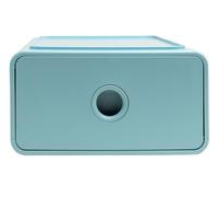 Exacompta - Ref. 315433D - 1 módulo de clasificación Tiny Box 1 cajón Skandi superponible - Dimensiones exteriores: profundidad 19 x ancho 26,5 x 10 cm - Azul esmerilado