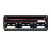 EXACOMPTA - Ref. 319914D - Toolbox mini caja individual con 4 cajones para guardar utensilios pequeños - Dimensiones exteriores: profundidad 27 x ancho 35,5 x 13,5 cm - negro/arlequín
