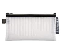 Exacompta - Ref. 34130E - Caja de 10 fundas con cremallera ZIP, de polipropileno suave para guardar suministros, accesorios de belleza, tamaño de 10 x 21 cm (DL) - 5 colores surtidos