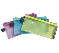 Exacompta - Ref. 38110E - Paquete de 3 bolsillos con cremallera EVA Pop'N Co - Tamaño: 10 x 21 cm - Tamaño clasificado 8 x 18 cm - Colores surtidos