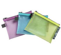 Exacompta - Ref. 38120E - Paquete de 3 bolsillos con cremallera EVA Pop'N Co - Tamaño: 17 x 12 cm - Tamaño A6 - Colores surtidos