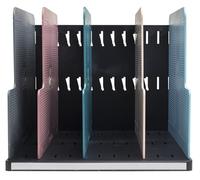 Exacompta - Ref. 390606D - Clasificador vertical MODULOTOP con 5 separadores Skandi - Para clasificación de correo o documentos A4+ - Dimensiones: 30 x ancho 28,8 x alto 25,5 cm - Surtido