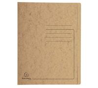 Exacompta - Ref. 39988E - Cartón de 25 camisas impresas Iderama en tarjeta brillante de 355 g/m², camisa certificada FSC®, tamaño 24 x 32 cm para documentos A4, color tabaco