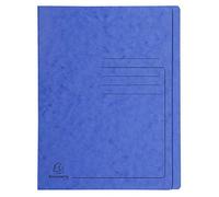 Exacompta - Ref. 39992E - Cartón de 25 camisas impresas Iderama en tarjeta brillante de 355 g/m², camisa certificada FSC®, tamaño 24 x 32 cm para documentos A4, color azul