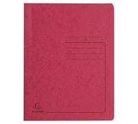 Exacompta - Ref. 39995E - Cartón de 25 camisas impresas Iderama en tarjeta brillante de 355 g/m², camisa certificada FSC®, tamaño 24 x 32 cm para documentos A4, color rojo