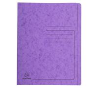 Exacompta - Ref. 39998E - Cartón de 25 camisas impresas Iderama en tarjeta brillante de 355 g/m², camisa certificada FSC®, tamaño 24 x 32 cm para documentos A4, color morado