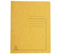 Exacompta - Ref. 39999E - Cartón de 25 camisas impresas Iderama en tarjeta brillante de 355 g/m², camisa certificada FSC®, tamaño 24 x 32 cm para documentos A4, color amarillo