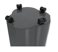 Exacompta - Ref. 44714D - Juego de 4 ruedas TRI-BIN - Adecuado para basura 50L EcoBlack ref. 44214D especial clasificación selectiva según el tipo de residuos - Color negro