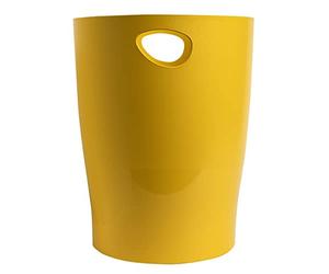 Exacompta - Ref. 45308D - 1 papelera con asas ECOBIN BeeBlue en PP - gran capacidad 15 litros - dimensiones 26,3 x 26,3 x 33,5 cm - Para oficina o hogar - color azafrán