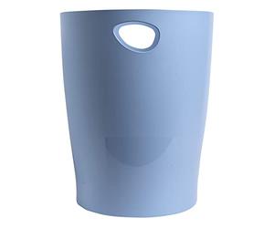 Exacompta - Ref. 45309D - 1 papelera con asas ECOBIN BeeBlue en PP - gran capacidad 15 litros - dimensiones 26,3 x 26,3 x 33,5 cm - Para oficina o hogar - color celeste