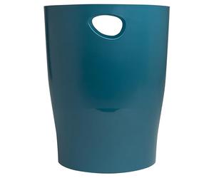 Exacompta - Ref. 45328D - 1 cesta de papel con asas ECOBIN Neo Deco - Volumen 15 litros - Dimensiones 26,3 x 26,3 x 33,5 cm - Para oficina o casa - Color azul pato