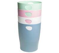 Exacompta - Ref. 453303D - Cartón de 8 cestas de papel con asas ECOBIN Autentik - Gran capacidad 15 litros - Dimensiones 26,3 x 26,3 x 33,5 cm - para oficina o casa - Surtido