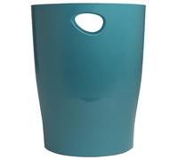 Exacompta - Ref 45334D - Papelera con asas ECOBIN Skandi - Gran capacidad 15 litros - Dimensiones 26,3 x 26,3 x 33,5 cm - Oficina u Hogar - Color azul pacífico