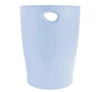 EXACOMPTA - Ref. 45362D - Cartón de 8 cestas de papel con asas ECOBIN Aquarel - Gran capacidad 15 litros - Dimensiones 26,3 x 26,3 x 33,5 cm - para oficina o hogar - Azul pastel
