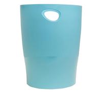 Exacompta - Ref. 45391D ECOBIN Pop N'Co - Cesta de papel con asas de gran capacidad, 15 litros, tamaño 26,3 x 26,3 x 33,5 cm, para oficina o hogar, color cian