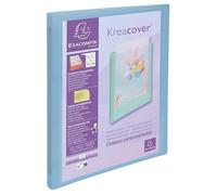 Exacompta - Ref. 51279E Kreacover pastel - 1 carpeta suave - 4 anillas redondas de diámetro 15 mm - dimensiones 320 x 250 mm - para tamaño A4 - color aleatorio