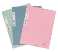 Carpeta exacompta autentik gomas carton reciclado tres solapas din a4+ pack de 6 colores surtidos - 55239E