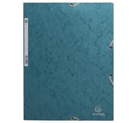 Exacompta - Ref. 55272E Skandi - Cartón de 25 camisas elásticas con 3 solapas, en tarjeta brillante de 400 g/m2, dimensiones 24 x 32 cm para documentos en formato A4, color azul pacífico