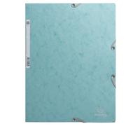 Exacompta - Ref. 55273E Skandi - Cartón de 25 camisas elásticas - bolsillos con 3 solapas - en tarjeta brillante de 400 g/m2 - Medidas 24 x 32 cm para documentos en formato A4 - Color azul esmerilado