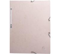Exacompta - Ref. 55274E Skandi - Cartón de 25 camisas elásticas - bolsillos con 3 solapas - en tarjeta brillante de 400 g/m2 - Medidas 24 x 32 cm para documentos en formato A4 - Color nude