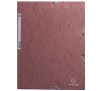 Exacompta - Ref. 55276E Skandi - Cartón de 25 camisas elásticas con 3 solapas, en tarjeta brillante de 400 g/m2, dimensiones 24 x 32 cm para documentos en formato A4, color rosa antiguo